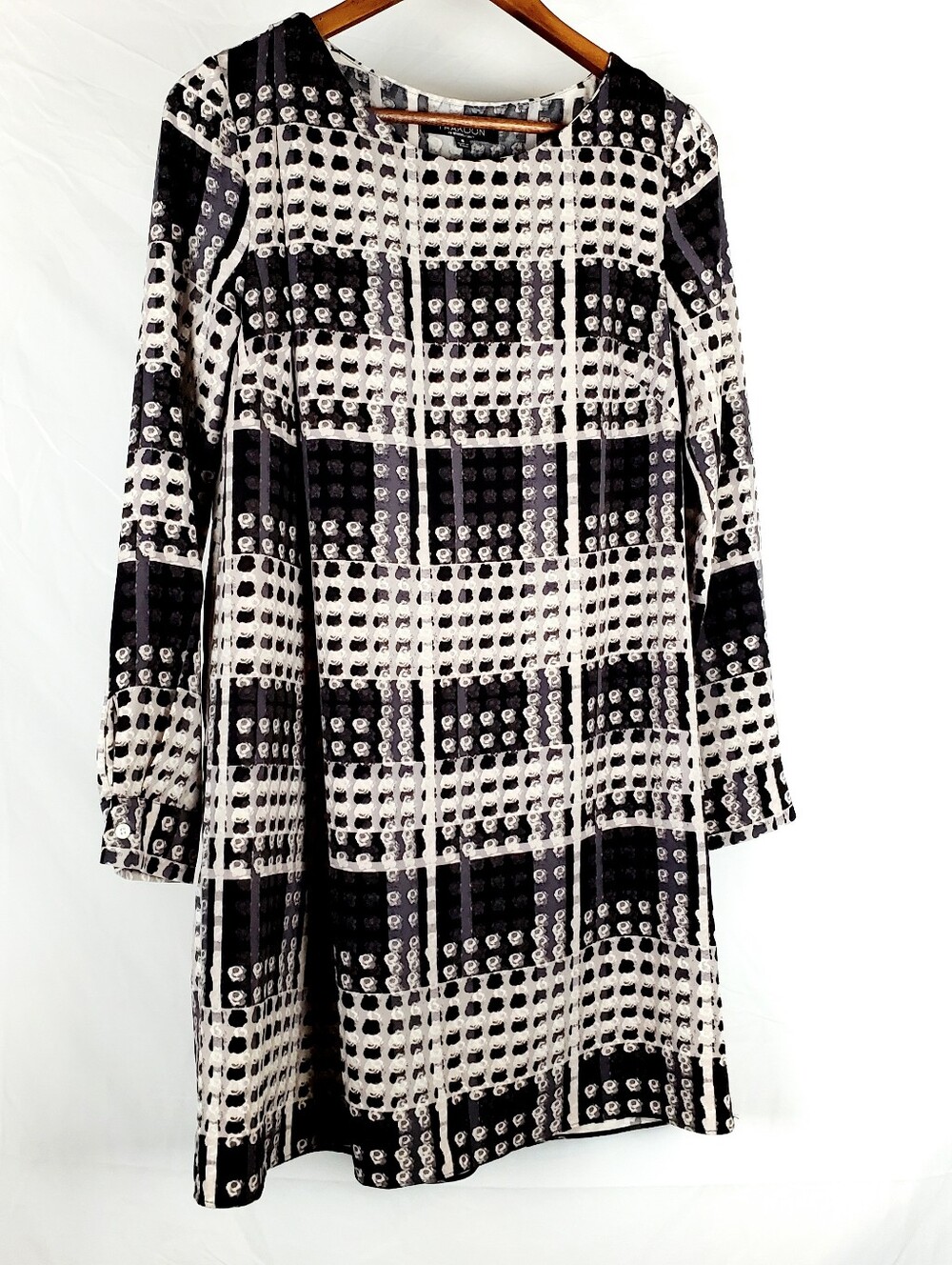 Thakoon For Design Nation Monochrome Plaid And Dots Shift Dress